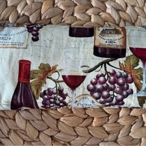 Wine & Grapes Kitchen Runner in Burgundy and Cream